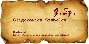 Gligorovics Szabolcs névjegykártya